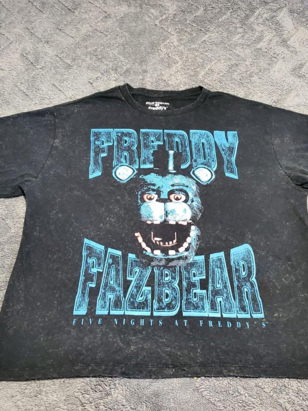 Five Nights at Freddy’s Acid Wash Graphic Tee Shirt L